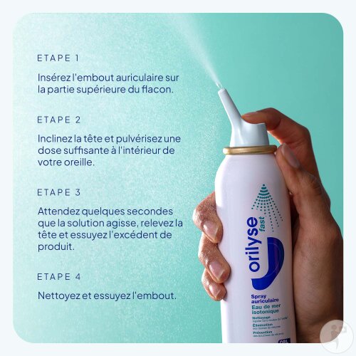 Orilyse Fast Spray Auriculaire Eau De Mer Isotonique 100ml-5