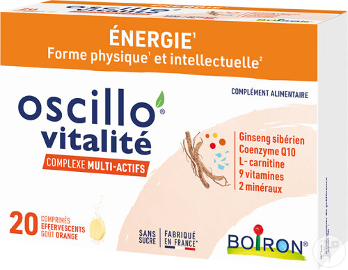 Oscillo’ Vitalité Goût Orange 20 Comprimés Effervescents