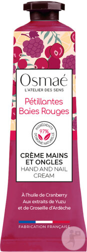 Osmaé Crème Mains Et Ongles Pétillantes Baies Rouges Tube 30ml