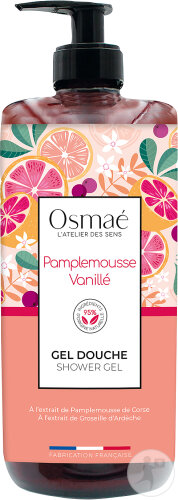 Osmaé Gel Douche Pamplemousse Vanillé Flacon Pompe 1l