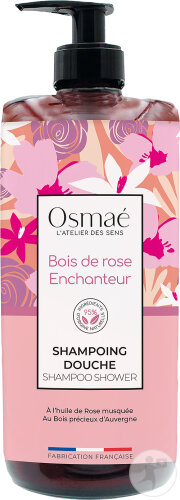 Osmaé Shampoing Douche Bois De Rose Enchanteur Flacon Pompe 1l
