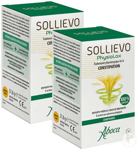 Pack De 2 Aboca Sollievo Physiolax Pour Le Traitement De La Constipation 90 Comprimés
