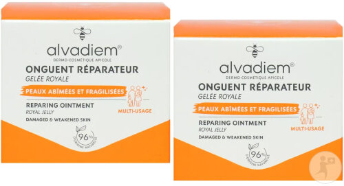 Pack De 2 Alvadiem Onguent Réparateur Irritations-Gerçures-Crevasses Pot 50ml
