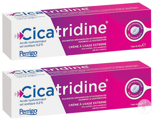 Pack De 2 Cicatridine Crème À L’Acide Hyaluronique Cicatrisation De La Peau Et De La Zone Intime 30g