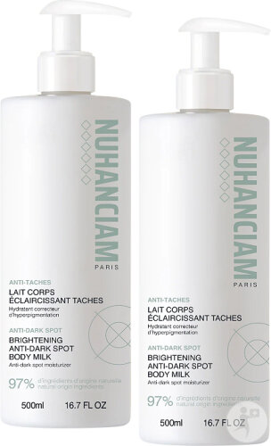 Pack De 2 Nuhanciam Lait Corps Éclaircissant Taches Flacon-Pompe 500ml
