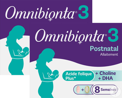 Pack De 2 Omnibionta 3 Postnatal 56 Comprimés + 56 Gélules