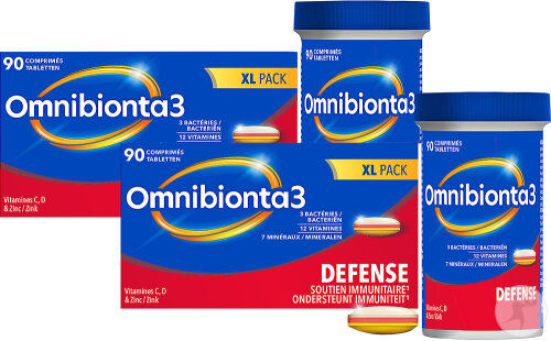 Pack De 2 Omnibionta 3 Multivitamines Défense Immunité 90 Comprimés