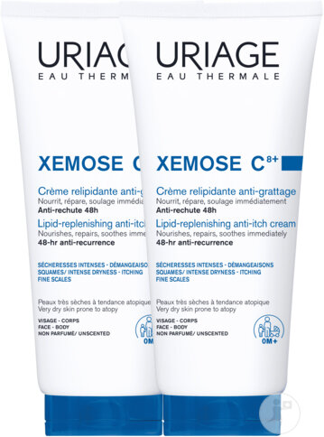 Pack De 2 Uriage Xémose Crème Relipidante Anti-Irritations Peaux Sèches Tendance Atopique 400ml