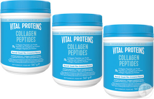 Pack De 3 Vital Proteins Collagène Peptides Non-Aromatisé Complément Alimentaire Pot 567g
