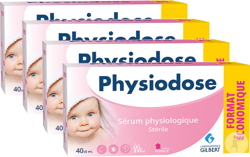 Pack De 4 Physiodose Sérum Physiologique Unidoses 40x5ml