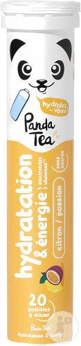 Panda Tea Hydratation Citron Et Passion 20 Comprimés Effervescents