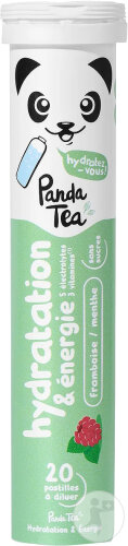 Panda Tea Hydratation Framboise & Menthe 20 Comprimés Effervescents