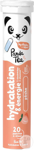 Panda Tea Hydratation Pêche 20 Comprimés Effervescents