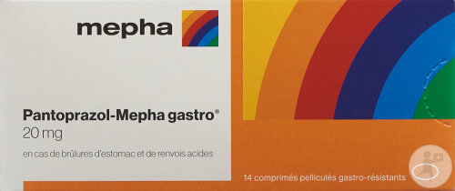 Pantoprazol Mepha Gastro Comprimé Pelliculé 20 mg 14 Pièces