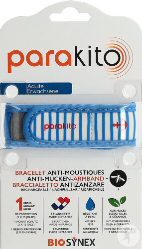 Parakito Bracelet Anti-Moustiques Adulte Graphic Marin 1 Pièce
