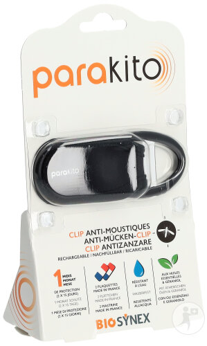 Parakito Clip Anti-Moustiques Pour Poussette Sac À Dos Noir 1 Pièce