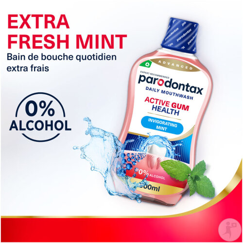 Parodontax Active Gum Health Bain De Bouche Extra Fresh Mint 500ml-8