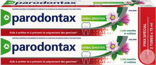 Parodontax Herbal Sensation Dentifrice Tubes 2x75ml 