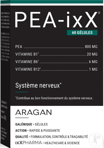 ixX Pharma PEA-ixX Système Nerveux PEA & Vitamines B Actives 60 Gélules