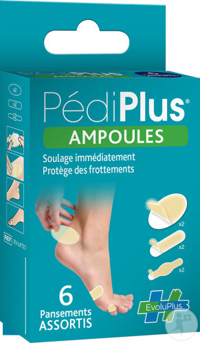 Pediplus Pansements Ampoules Assortiment 6 Pièces