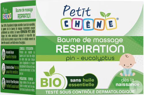 Petit Chêne Baume De Massage Respiration Bio Pot 40ml