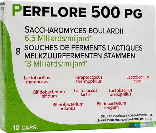 Pg Pharmagenerix Perflore 500 Pg Gélules 10