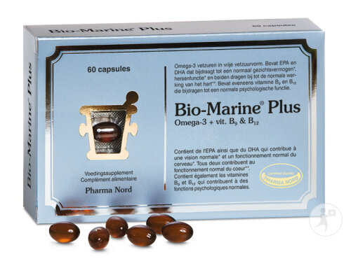 Pharma Nord Bio-Marine Plus Oméga-3 + Vitamine B9 & B12 Cœur/Vue/Cerveau 60 Gélules-2