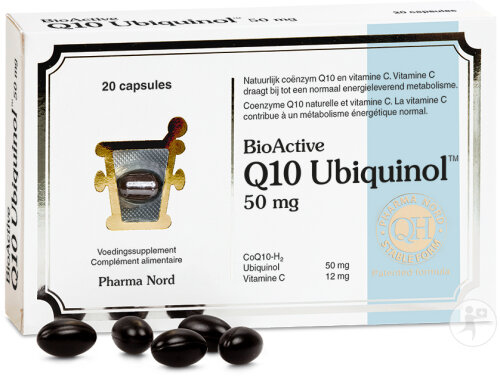 Pharma Nord BioActive Q10 50mg Ubiquinol Énergie 20 Gélules