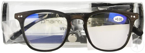 Pharmalens Visionblue PC02 Lunettes De Lecture Dioptrie +0.00 Brun 1 Paire