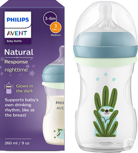 Philips Avent Natural 3.0 Bibéron 260ml Nighttime 1 Pièce