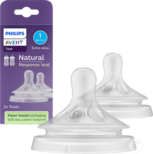 Philips Avent Natural Response Tétine Flow 1 0 Mois Débit Nouveau-Né 2 Pièces (SCY961/02)