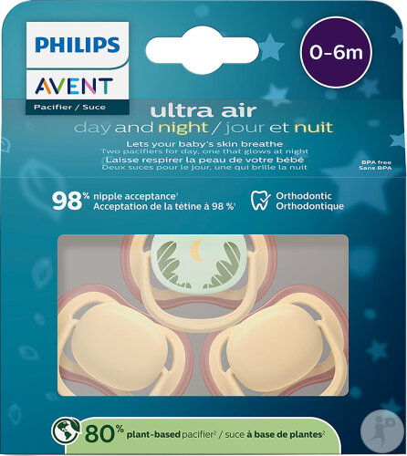 Philips Avent Sucette +0 Mois 3 Pièces
