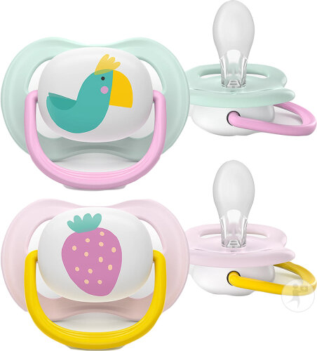 Philips Avent Sucette +0m Air Collection Fille 2 Pièces