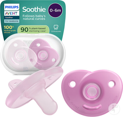 Philips Avent Sucette +0 Mois Soothie Fille 2 Pièces