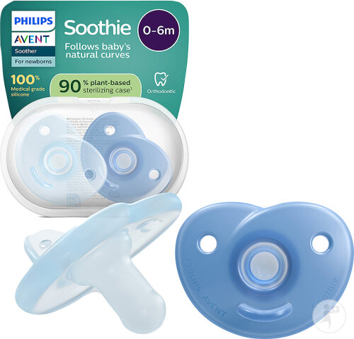 Philips Avent Sucette +0m Soothie Garçon 2 Pièces