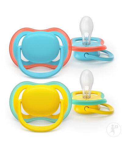 Philips Avent Sucette +18m Air Jaune/Turquoise 2 Pièces-2