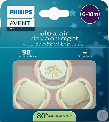 Philips Avent Sucette +6m 3 Pièces