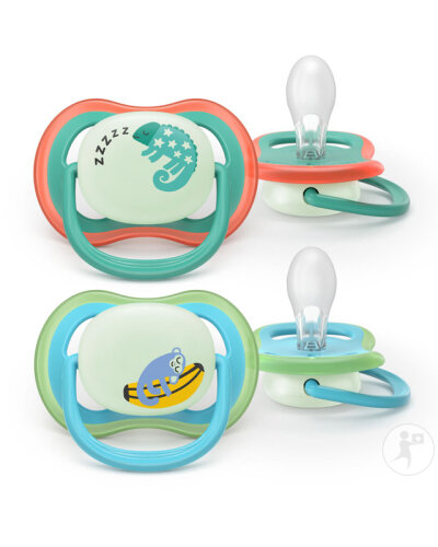 Philips Avent Sucette +6 Mois Air Night Singe/Caméléon 2 Pièces-2