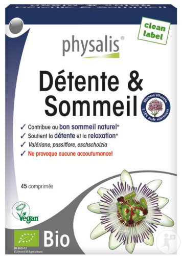 Physalis Détente & Sommeil Bio 45 Comprimés