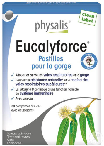 Physalis Eucalyforce Pastilles Pour La Gorge 30 Comprimés