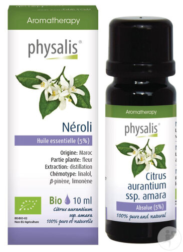 Physalis Néroli Huile Essentielle 100% Pure Et Naturelle (5%) 10ml