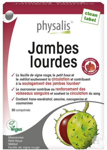 Physalis Jambes Lourdes 30 Comprimés