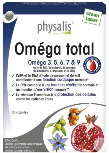 Physalis Oméga Total 30 Capsules Molles