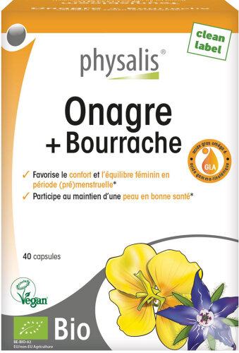 Physalis Onagre Et Bourrache Bio 40 Capsules