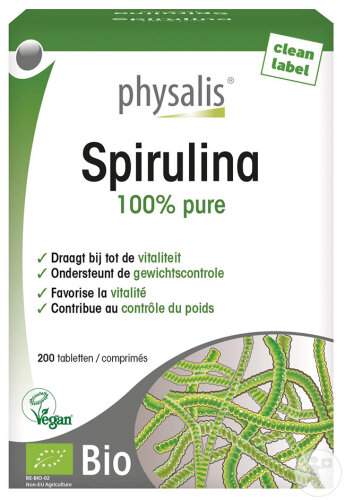 Physalis Spirulina Contrôle Du Poids Et Vitalité Bio Et Végan 200 Comprimés