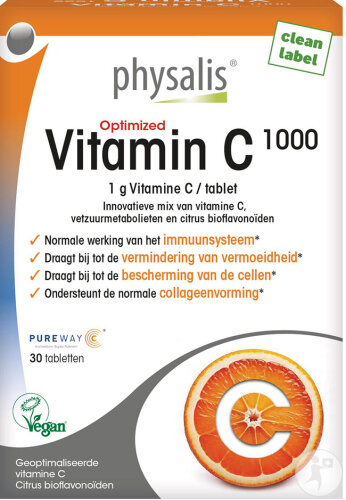 Physalis Vitamin C 1000 Optimized Végan 30 Comprimés