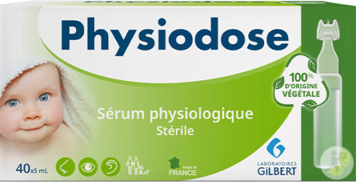 Physiodose Sérum Physiologique Plastique D'Origine Végétale Unidoses 40x5ml