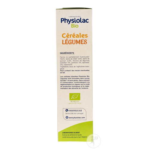 Physiolac Céréales Légumes Dès 4 Mois Bio 200g-2