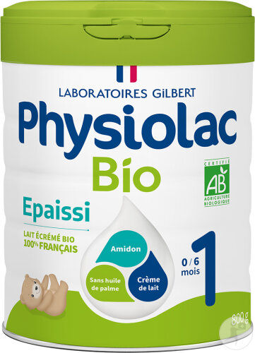 Physiolac Lait Bio 1 Épaissi Certifié Bio Boîte 800g