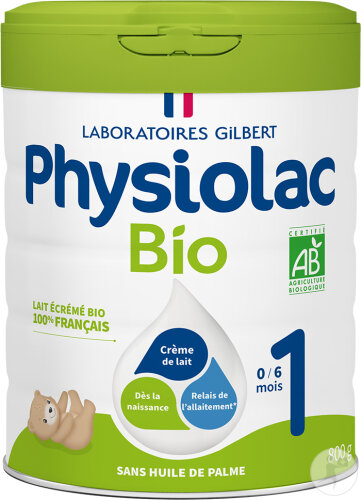 Physiolac Lait Bio 1er Âge Certifié Bio Boîte 800g
